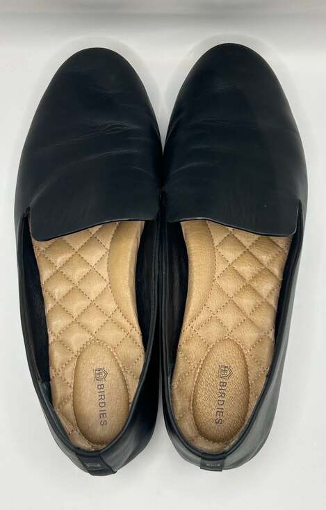 Birdies Shoes - Birdies The Starling Black Leather Loafers Flats